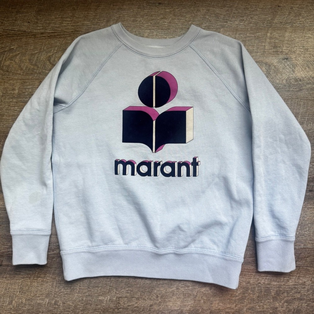 Isabel Marant Etoile Mobyli Sweatshirt 38 US 6 Relaxed Blue Pullover